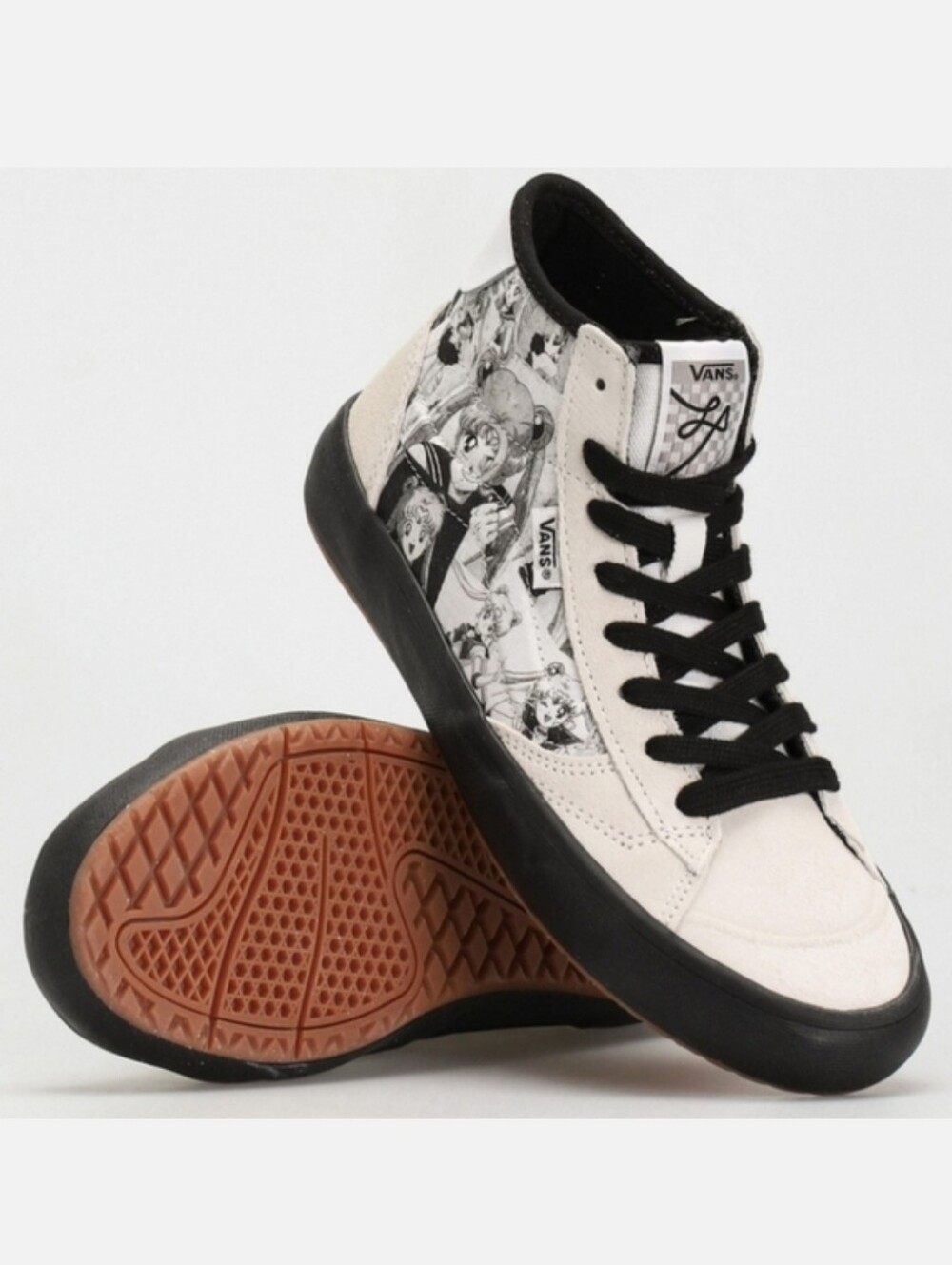 Vans The Lizzie NIB Sailor Moon High Top Suede Black White Men's Size 9 NWT